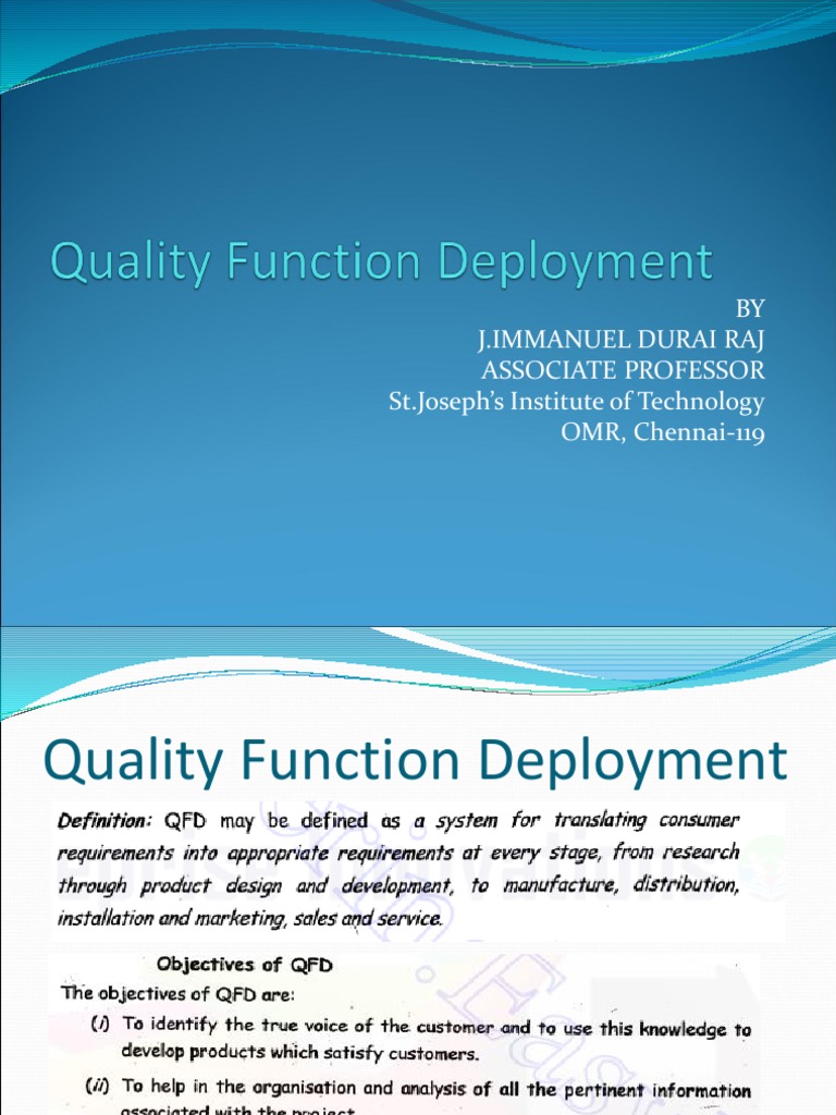 Quality Function Deployment PDF
