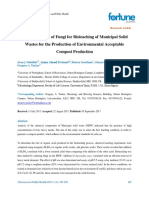 The Application of Fungi For Bioleaching of Municipal Solid Wastes For The Production of Environmental Acceptable Compost Producti PDF