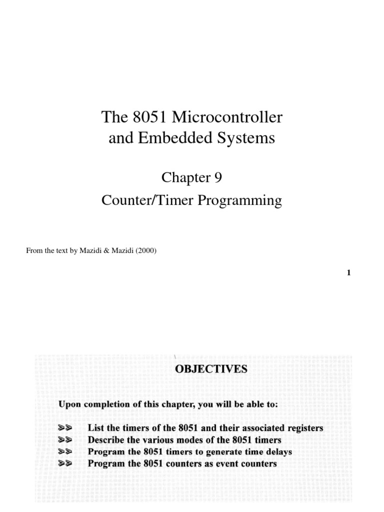 8051 Timer/Counter Programming Guide | PDF | Manufactured Goods ...