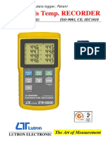 12 Channels Temp. RECORDER: ISO-9001, CE, IEC1010