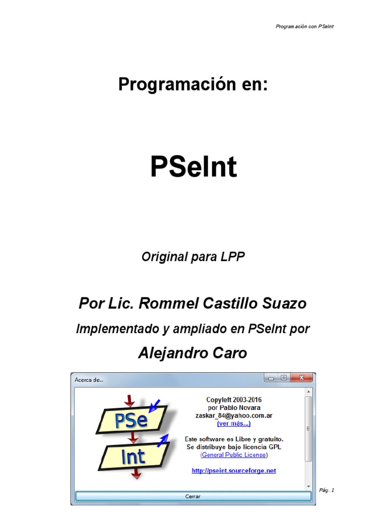 Guía de Programación en PSeInt | PDF | Programación de computadoras ...