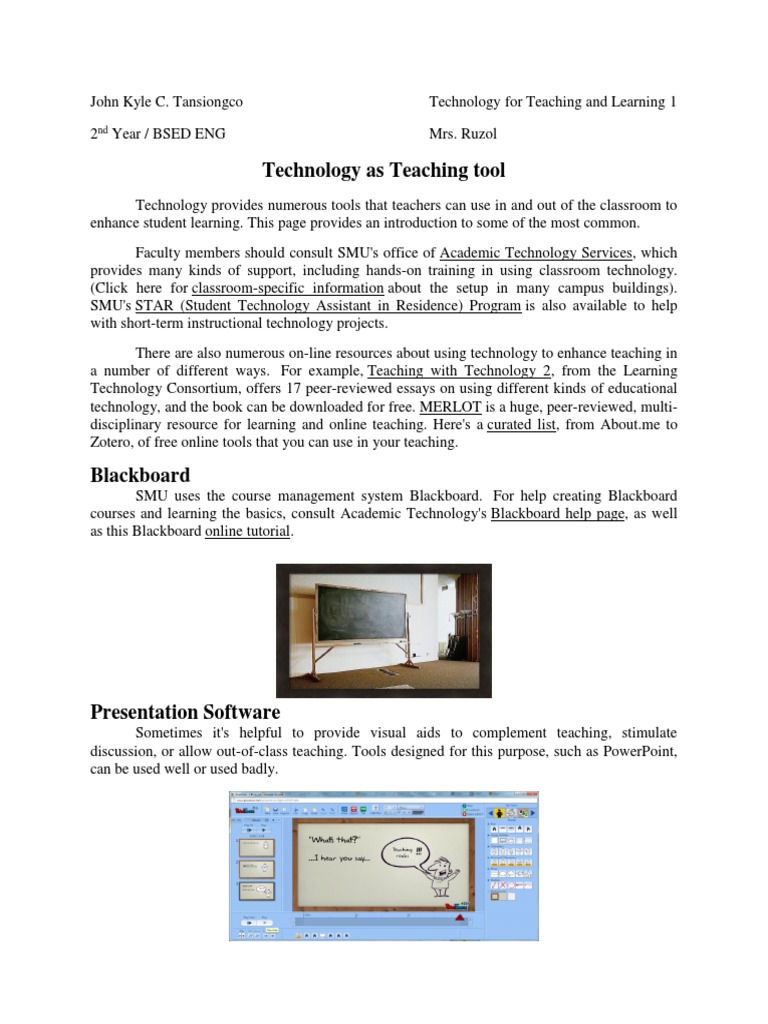 Enhancing Teaching with Technology at SMU | PDF | Educational ...