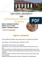 Osh State University IMF: Name:-Chandra Pushpesh GROUP:-15 B 3 Year Subject:-Internal Disease