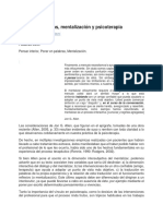 Poner en Palabras, Mentalización y Psicoterapia