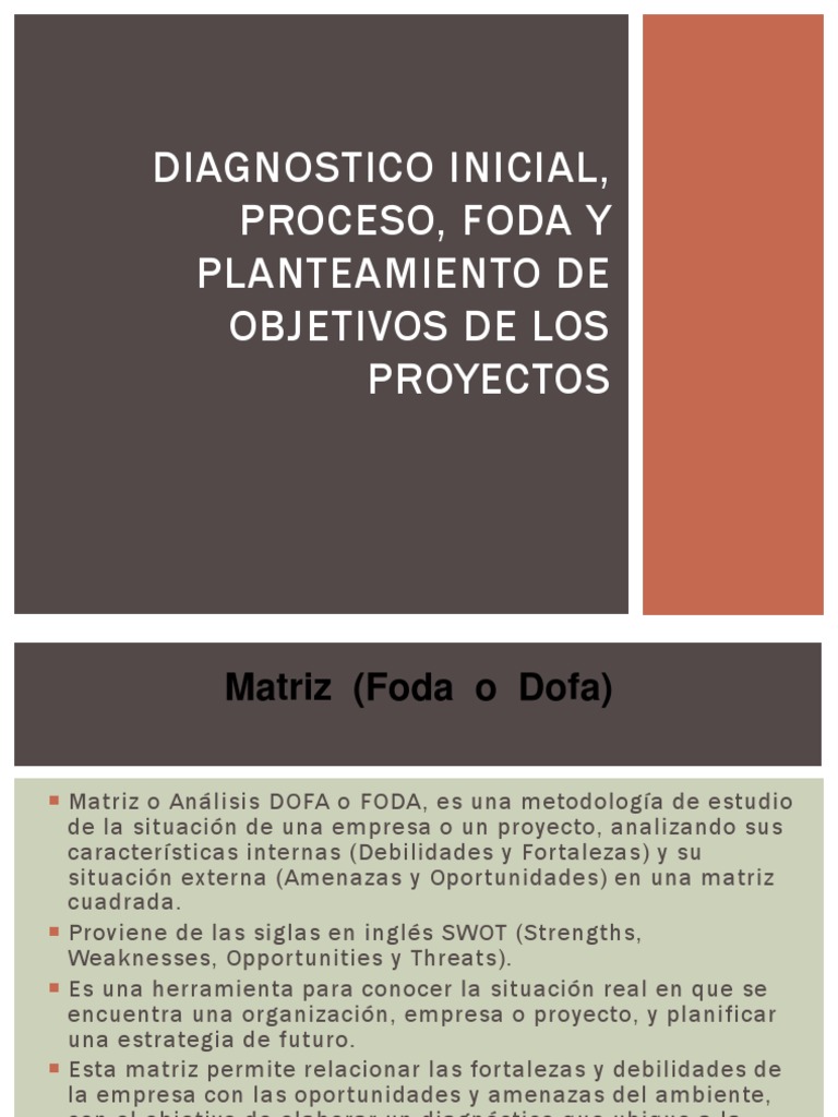 Análisis FODA para Proyectos Empresariales | PDF | Análisis FODA ...
