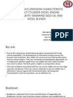 Performance, Emission Characteristic of A Multi Cylinder Diesel Engine Operated With Tamarind Seed Oil and Diesel Blends