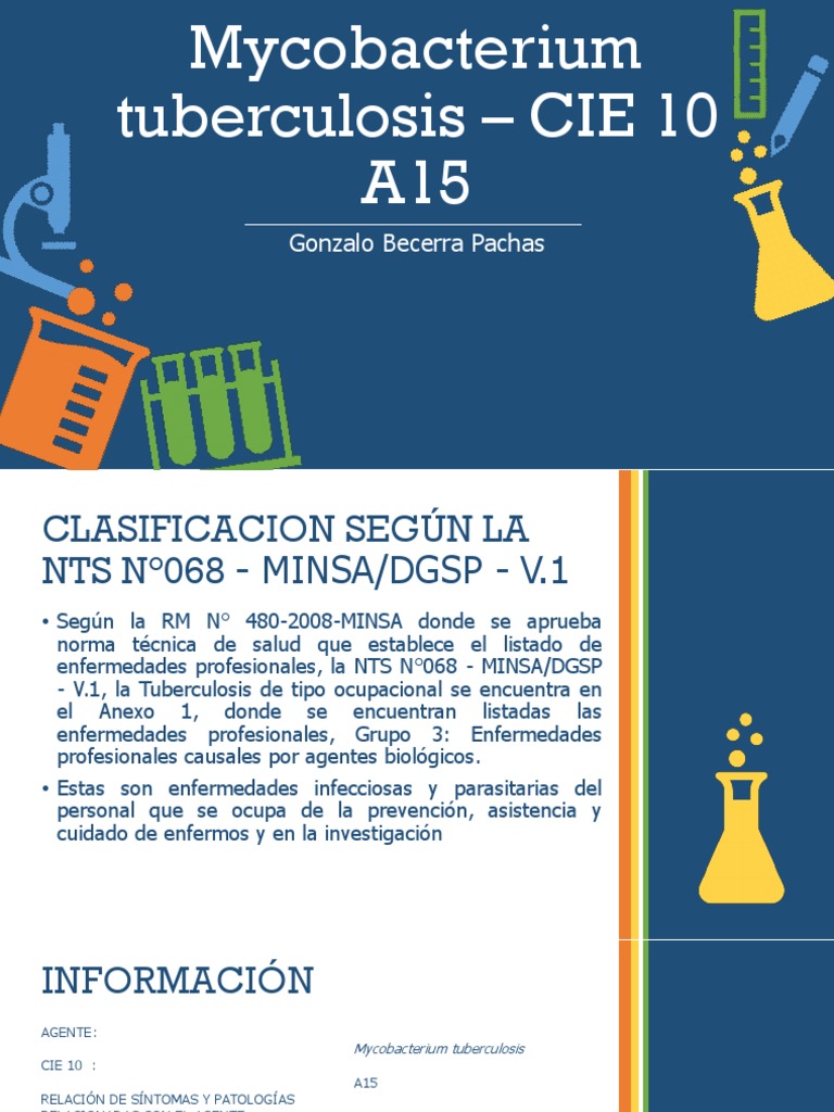 Tuberculosis Ocupacional: Clasificación y Datos | PDF