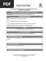 Modelo Projeto de Pesquisa Musica