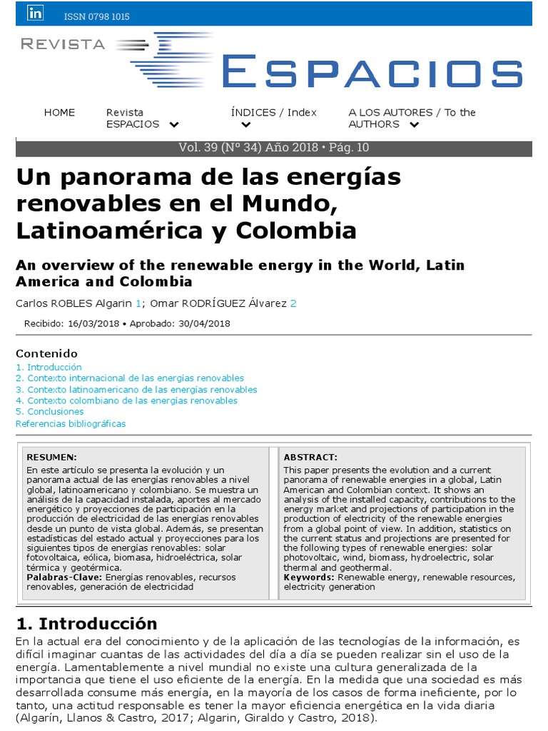 Energías Renovables en El Mundo | PDF | Energía eólica | Hidroelectricidad