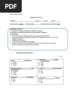 Prueba de Diagnostico Tercero Medio