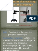 Determination of wavelength of light using a telescope