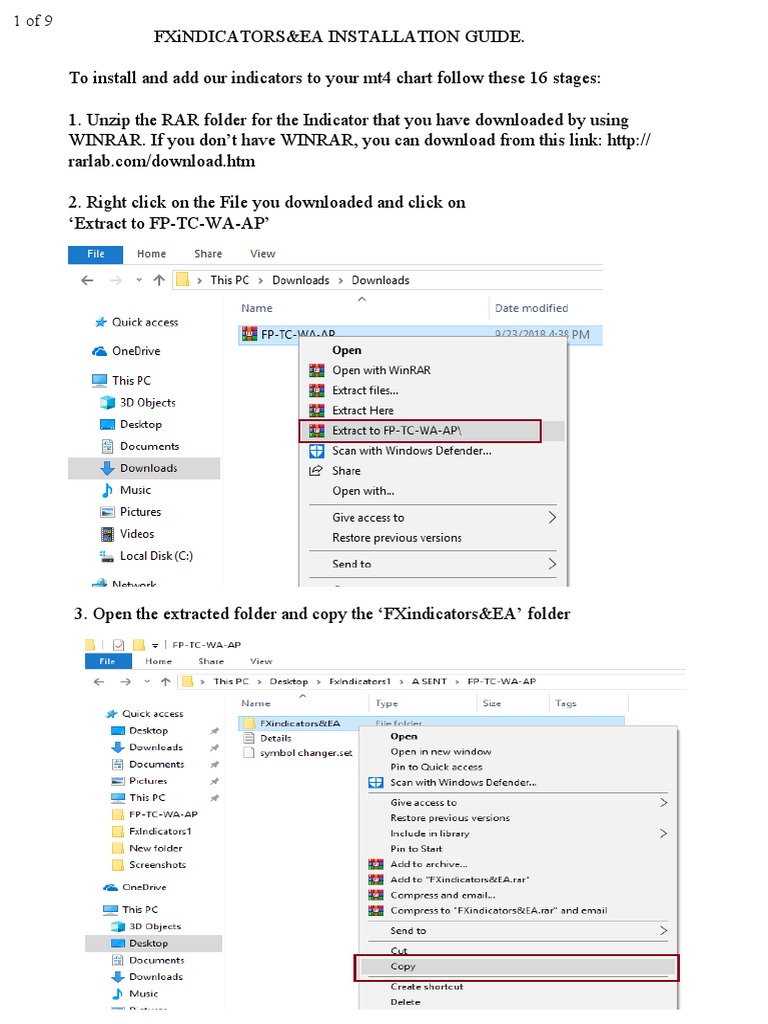 MT4 Indicator Setup Guide | PDF | Operating System Families | Computing