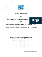 Tender Document FOR Installation, Commissioning & Testing OF Maintenance Free Chemical Earthing Pits