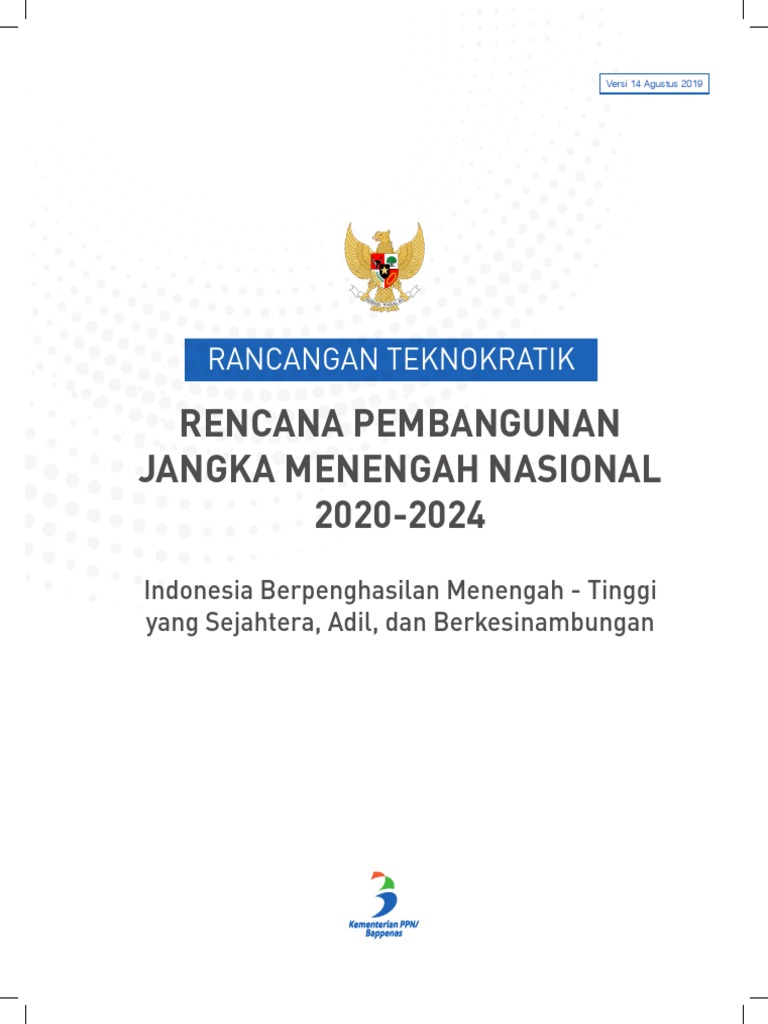 RPJMN 2020-2024: Agenda Pembangunan Nasional | PDF