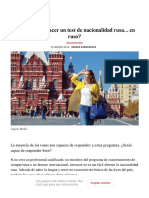 ¿Te Atreves A Hacer Un Test de Nacionalidad Rusa... en Ruso - Russia Beyond ES PDF