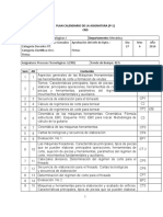 Plan Calendario de La Asignatura (P-1) CRD Disciplina: Procesos Tecnológicos I Departamento: Mecánica