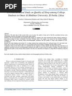 A Cross-sectional Study on Quality of Sleep among College Students in Omar Al-Mukhtar University, El-beida, Libya