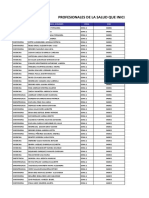 Elección de Plazas de Los Profesionales de La Salud Sorteo Rural Agosto 2017 Julio 2018