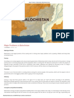 Major Problems in Balochistan: Contributors