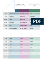 Weekly College Schedule Template