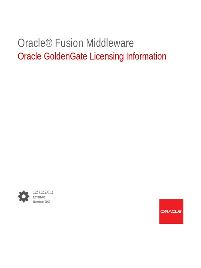 Oracle Database Oracle Goldengate Licensing Information, 21C – RXFRF