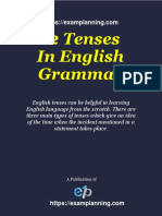 12 Tenses in English Grammar Verb Tenses PDF