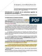 Introducción Al Estudio de La Estructura Agraria: La Perspectiva Sociológica ( )