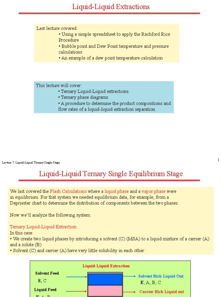 Ternary Liquid-Liquid Extraction Guide | PDF | Phase (Matter) | Solubility