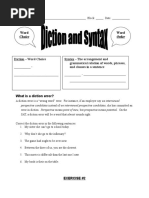 Diction and Syntax Packet