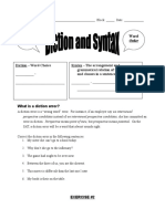 Diction and Syntax Packet