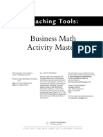 Bus Math Activity Masters PDF