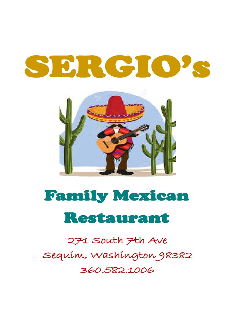 Sergio'S: Family Mexican Restaurant | PDF | Burrito | Taco