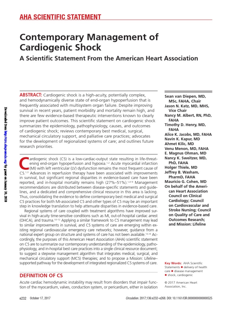 Cardiogenic Shock | PDF | Shock (Circulatory) | Myocardial Infarction