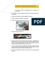 Medición temperatura aceite y cilindros motor