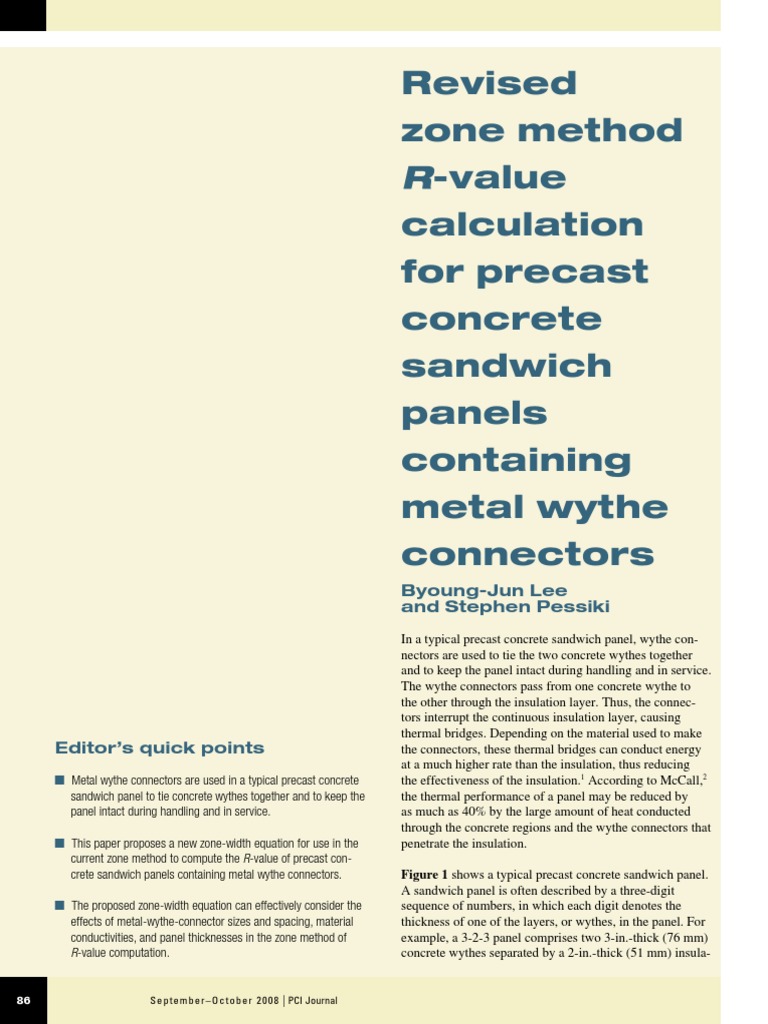 Precast Panel R-Value Calculation | PDF | Building Insulation | Heat ...
