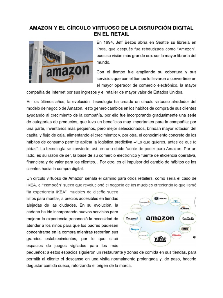 Amazon y El Círculo Virtuoso - Infografia | PDF | Business | Al por menor