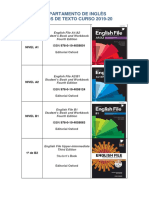 English textbooks for levels A1 to C2 2019-20