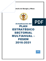 Plan Estratégico Sectorial Minero Energético 2016-2021 (PESEM