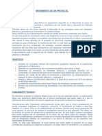 Movimiento de un proyectil: análisis de su trayectoria y velocidad inicial