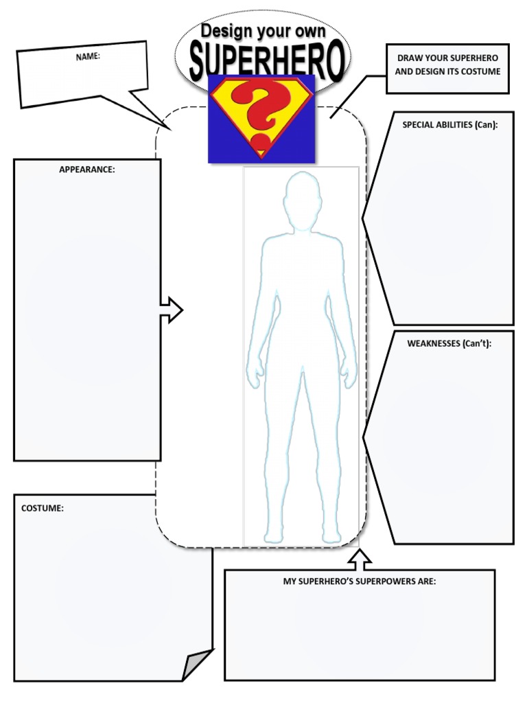 Design Your Superhero WORKSHEET | PDF