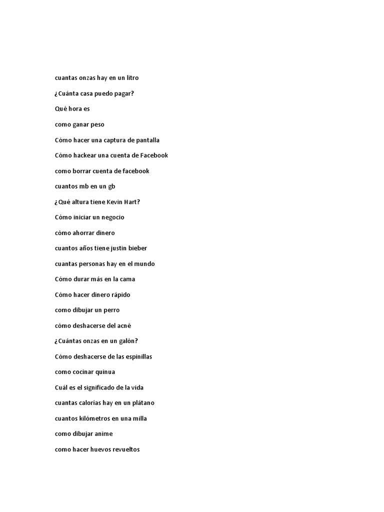 Cuantas Onzas Hay En Un Litro Cuantas Onzas Hay en Un Litro | PDF | Internet