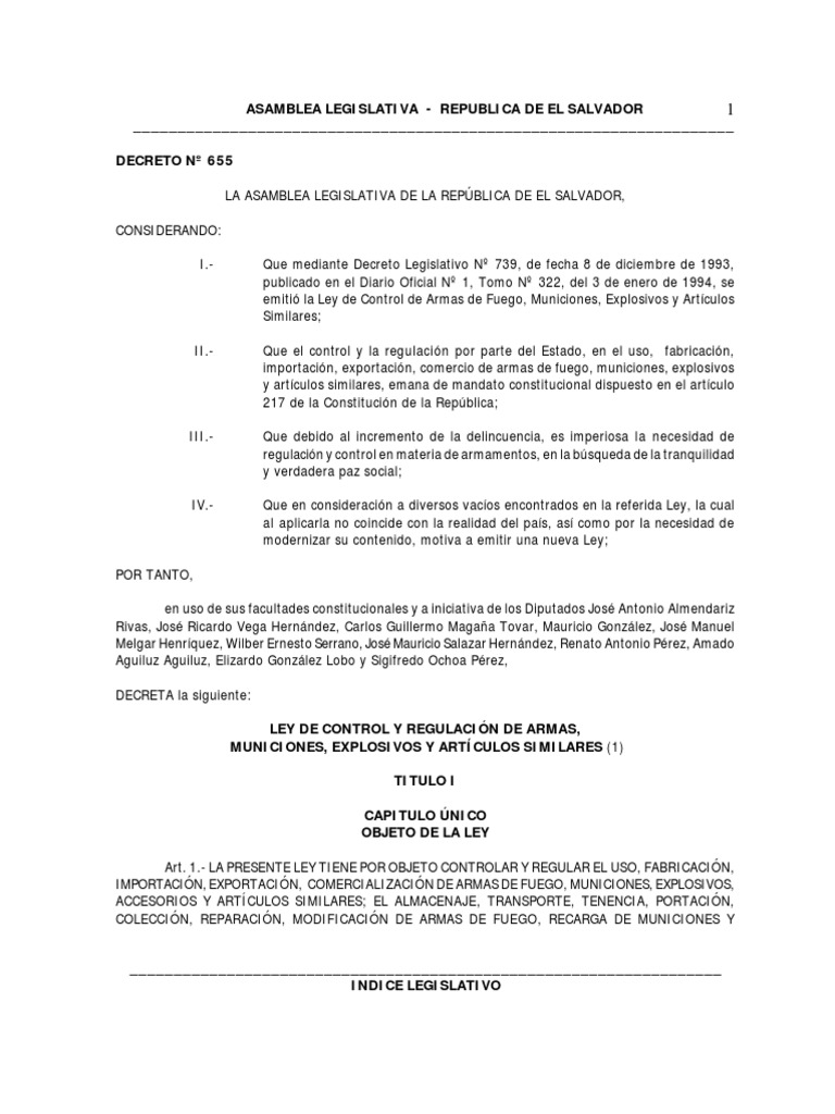 15 Ley de Gravamenes Relacionados Con El Control y Regulacion de Armas