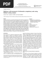 Refining A Self-Assessment of Informatics Competency Scale Using Mokken Scaling Analysis