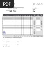 Weekly Timecard by Project