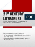 21 Century Literarure: What We Should Know About POSTMODERNISM and Its Literary Techniques.