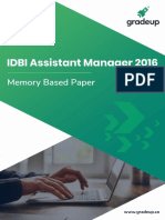 IDBI Assistant Manager 2016 - English