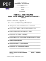 CSC Medical Certificate Form 211 | PDF | Health Sciences | Clinical ...