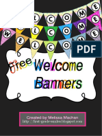 Free Welcome Banners