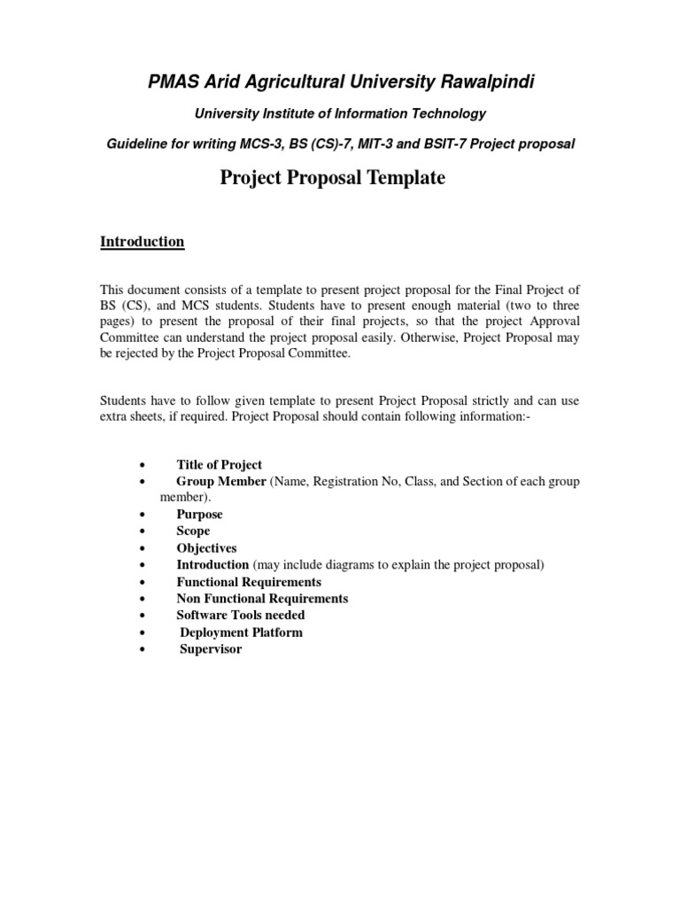 University Project Proposal Template | PDF