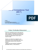 Moral Competence Test (MCT): An Overview